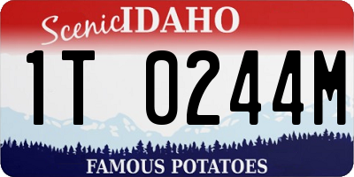 ID license plate 1T0244M