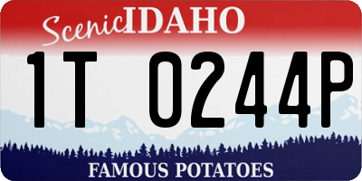 ID license plate 1T0244P