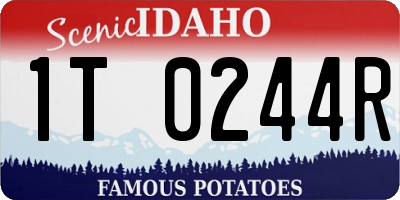 ID license plate 1T0244R