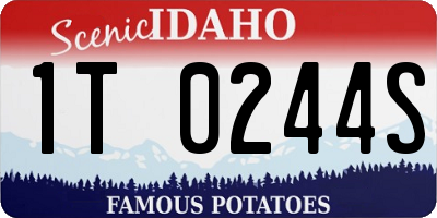 ID license plate 1T0244S