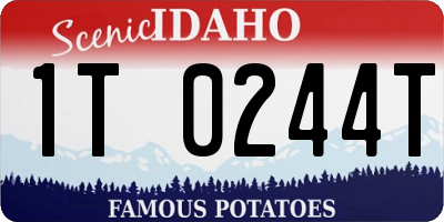 ID license plate 1T0244T