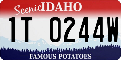 ID license plate 1T0244W