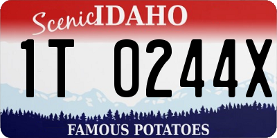 ID license plate 1T0244X