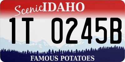 ID license plate 1T0245B