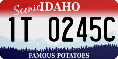 ID license plate 1T0245C