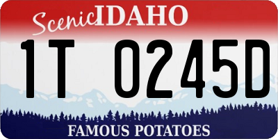 ID license plate 1T0245D