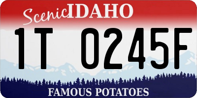 ID license plate 1T0245F