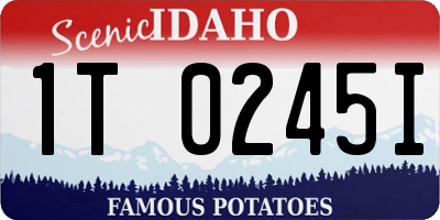 ID license plate 1T0245I