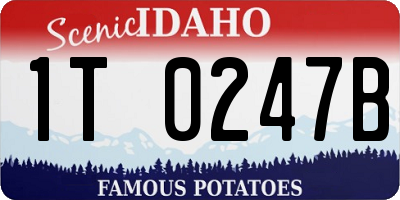 ID license plate 1T0247B