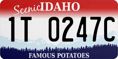 ID license plate 1T0247C