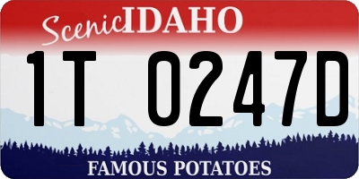 ID license plate 1T0247D