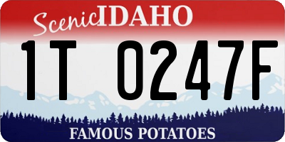 ID license plate 1T0247F