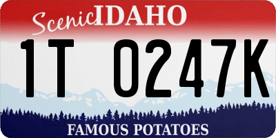 ID license plate 1T0247K