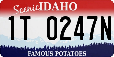 ID license plate 1T0247N