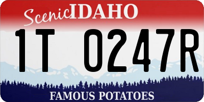ID license plate 1T0247R