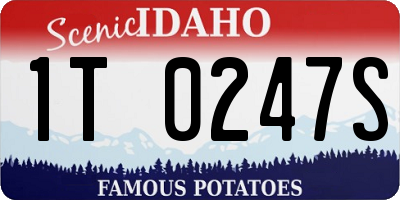 ID license plate 1T0247S