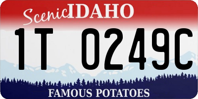 ID license plate 1T0249C