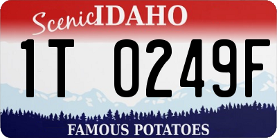 ID license plate 1T0249F