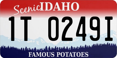 ID license plate 1T0249I