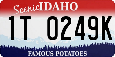 ID license plate 1T0249K