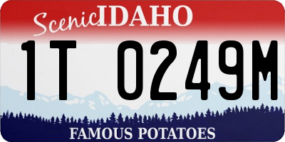 ID license plate 1T0249M