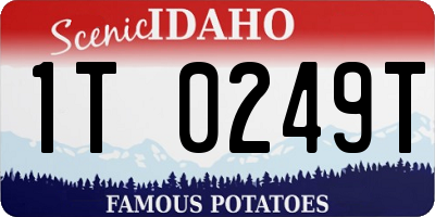 ID license plate 1T0249T