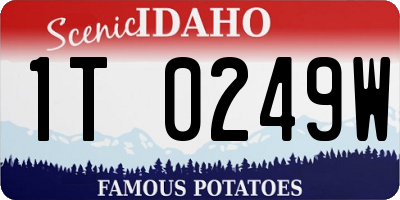 ID license plate 1T0249W