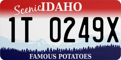 ID license plate 1T0249X