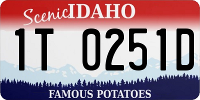 ID license plate 1T0251D