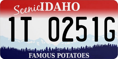 ID license plate 1T0251G