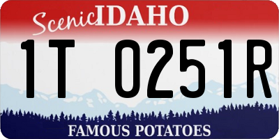 ID license plate 1T0251R