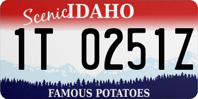 ID license plate 1T0251Z