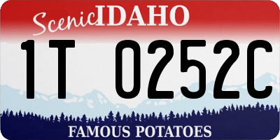 ID license plate 1T0252C