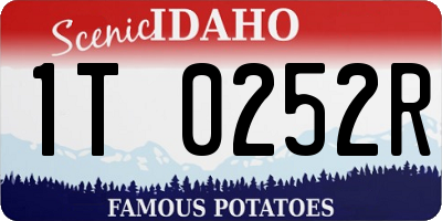 ID license plate 1T0252R