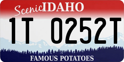 ID license plate 1T0252T