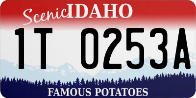 ID license plate 1T0253A