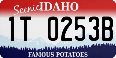 ID license plate 1T0253B
