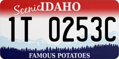 ID license plate 1T0253C