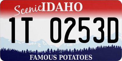 ID license plate 1T0253D