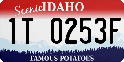 ID license plate 1T0253F