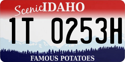 ID license plate 1T0253H