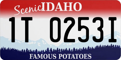 ID license plate 1T0253I