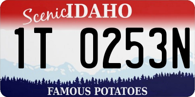ID license plate 1T0253N