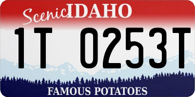 ID license plate 1T0253T
