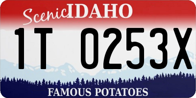 ID license plate 1T0253X