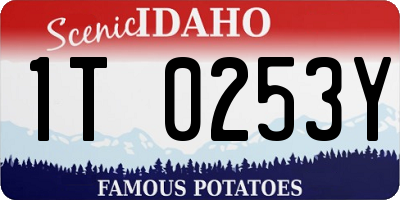 ID license plate 1T0253Y
