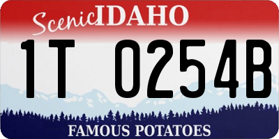ID license plate 1T0254B
