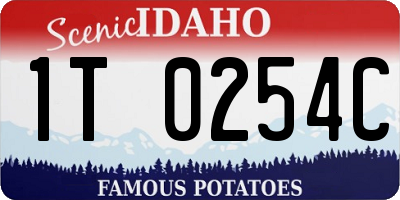 ID license plate 1T0254C