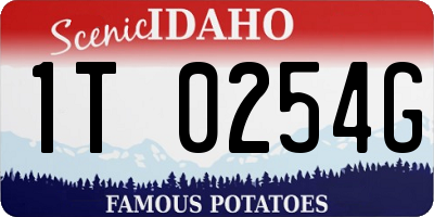 ID license plate 1T0254G