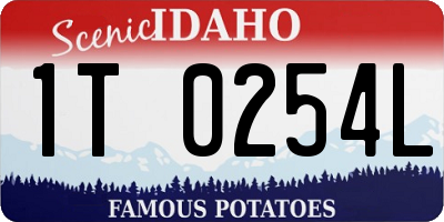 ID license plate 1T0254L